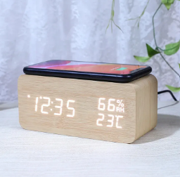 RELOJ DESPERTADOR Y CARGADOR INALAMBRICO